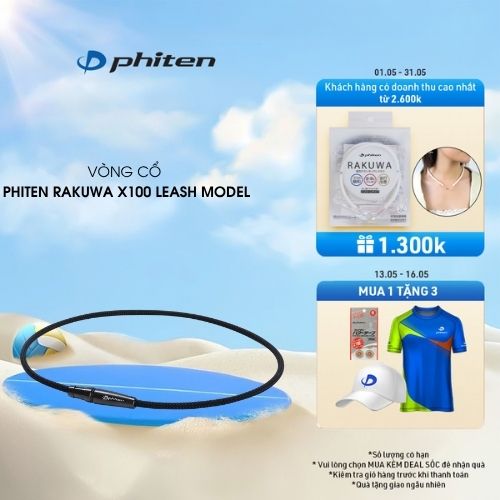 Phiten Rakuwa Necklace X100 Leash Model - Japan Health Beauty Co., Ltd
