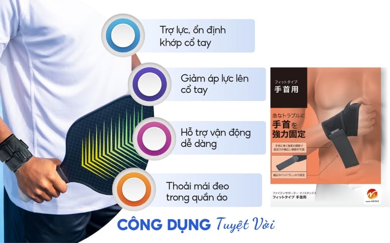 hiệu quả bảo vệ cổ tay rõ rệt