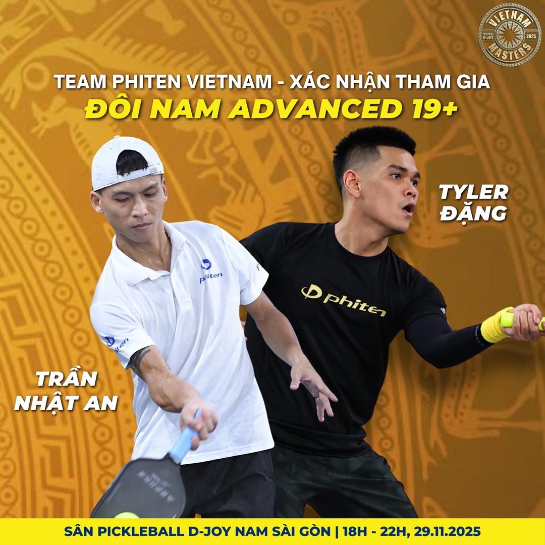 Cặp đôi VĐV Đặng Lê Trung & Trần Nhật An đạt huy chương Vàng Đôi nam Upper Intermediate 19+: 