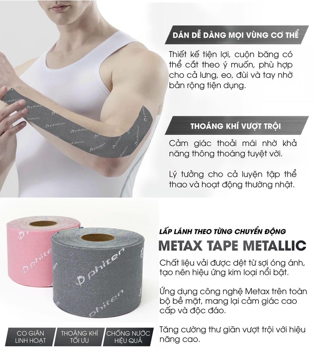 băng dán cơ thể thao phiten