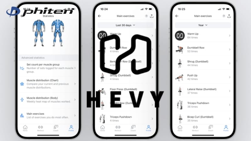 Hevy app tập gym