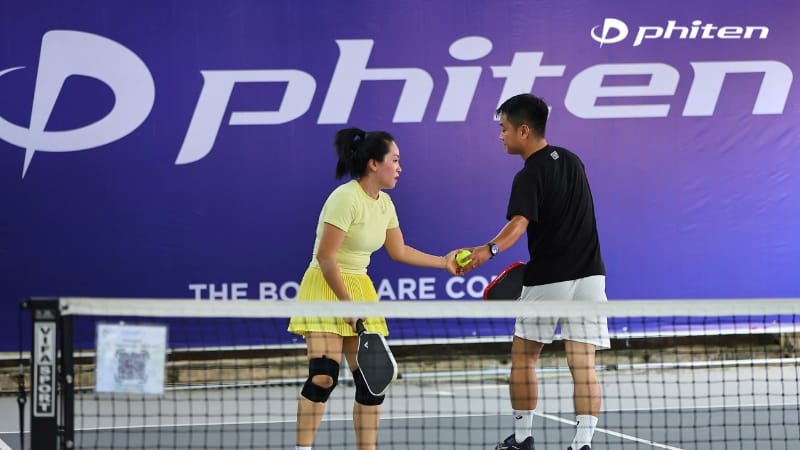 đai đầu gối nhật bản phiten bảo vệ người chơi pickleball