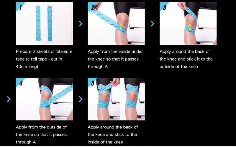 dán băng dán cơ ngay đầu gối
