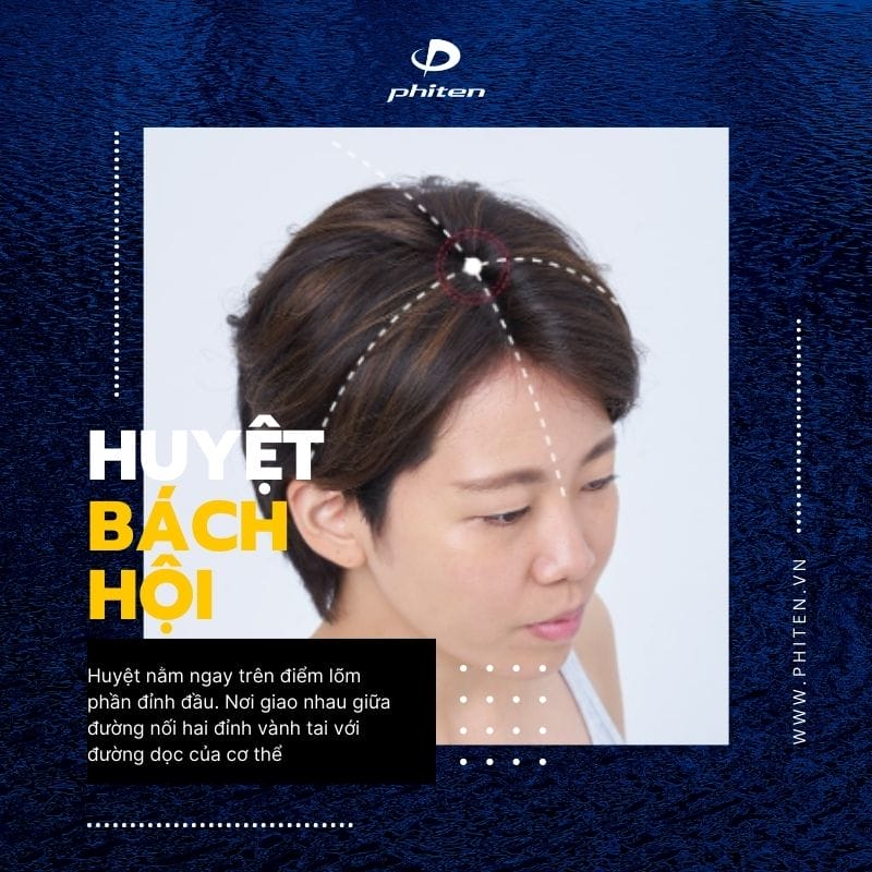 Vị trí huyệt Bách hội