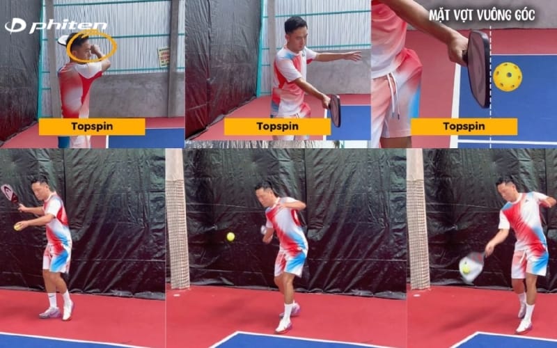 hướng dẫn kỹ thuật đánh topspin pickleball