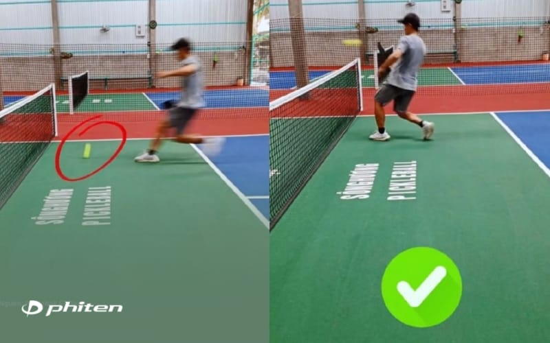 Có được đứng trong khu vực kitchen pickleball không