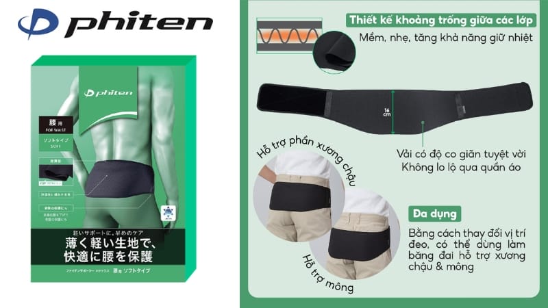 đai lưng phiten loại mềm